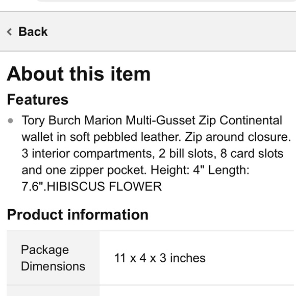 Tory Burch pink Marion zip wallet - Picture 8 of 8